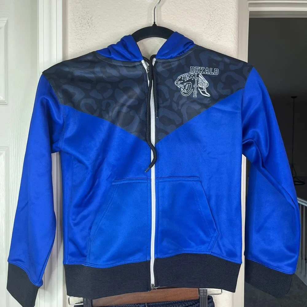 Boys Youth Jersey Dekalb Lite Sports Zip Hoodie Set Size Small Youth #667